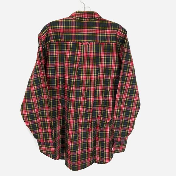 NWT Mens Size Medium Boston Traders Classic Flannel Plaid Button Front Shirt Top - Picture 4 of 4